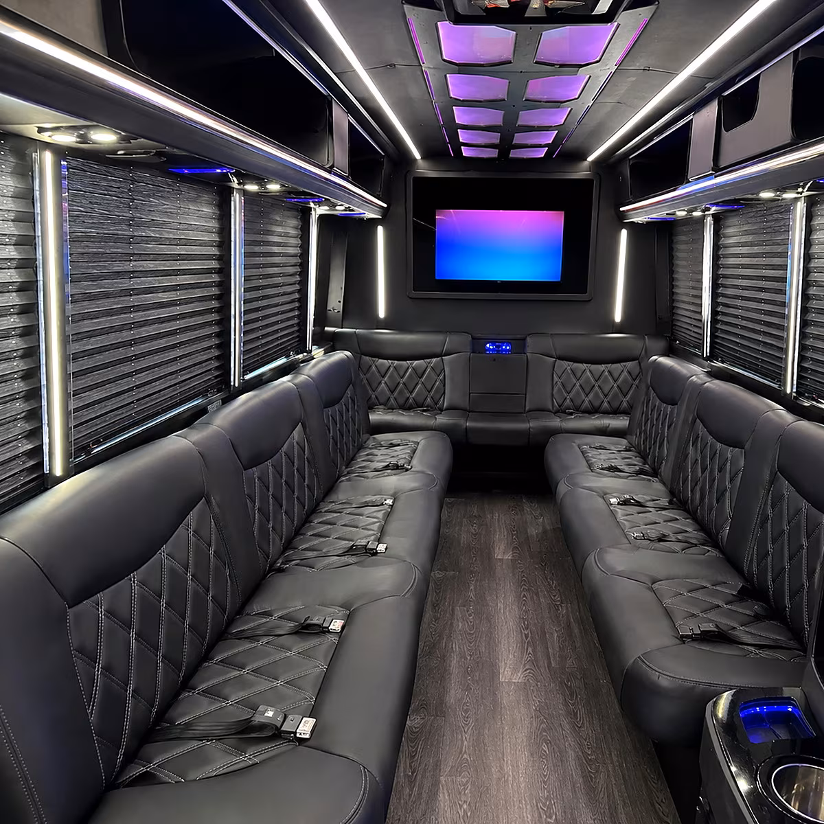 Chattanooga Bachelor & Bachelorette Transportation party bus interior
