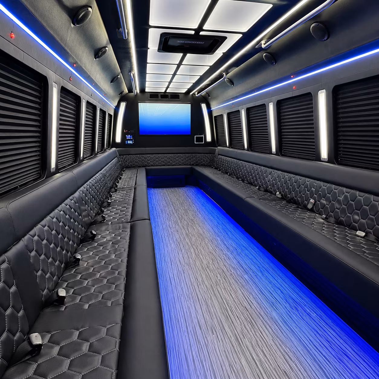 Chattanooga Bachelor & Bachelorette Transportation party bus interior