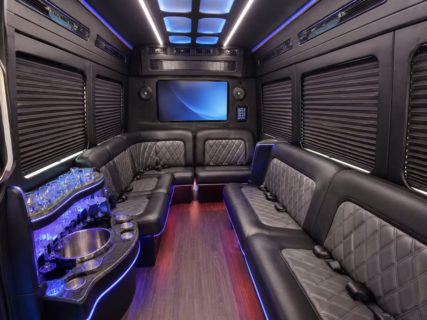 Chattanooga Corporate Transportation party bus interior