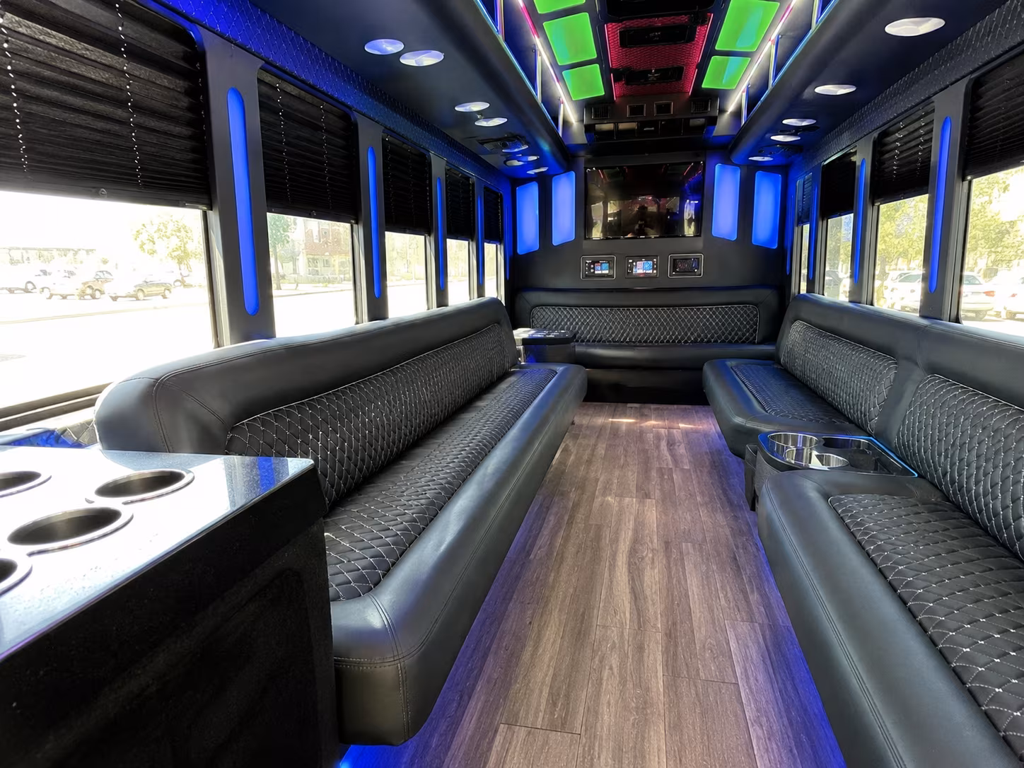 Chattanooga Sporting Event Transportation party bus interior